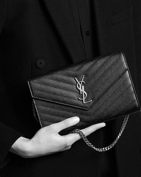 ysl key chain wallet|ysl monogram chain wallet.